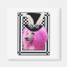 Easter - Some Bunny Loves You - Poodle - Pink Magnet