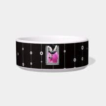 Easter - Some Bunny Loves You - Poodle - Pink Cat Water Bowls