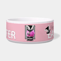 Easter - Some Bunny Loves You - Poodle - Pink Dog Bowls