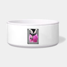 Easter - Some Bunny Loves You - Poodle - Pink Dog Food Bowls