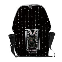 Easter - Some Bunny Loves You - Pug Ruffy Messenger Bag