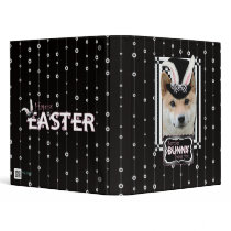 Easter - Some Bunny Loves You - Shiba Inu 3 Ring Binders