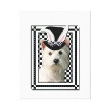Easter - Some Bunny Loves You - Westie Canvas Prints