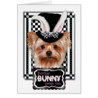 Easter - Some Bunny Loves You - Yorkie Greeting Card