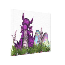 Easter Surprise Baby Dragon Canvas Prints