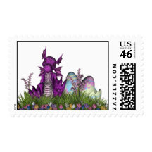 Easter Surprise Baby Dragon Stamp