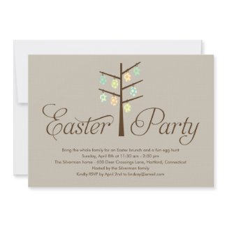 Easter Tree Easter Party Invitation invitation