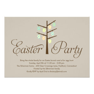 Easter Tree Easter Party Invitation