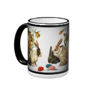 Easter Vintage Bunnies and Colored Egg mug