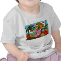 Easter with bunny chocolate eggs, strawberries t-shirts by moonlake Easter with bunny chocolate eggs, strawberries t-shirts