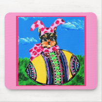 Easter Yorkie Poo mousepads