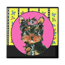 Easter Yorkie Poos magnets