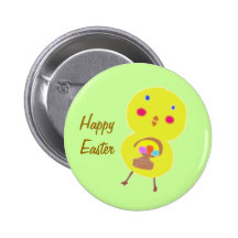 easterchick, Happy Easter Buttons