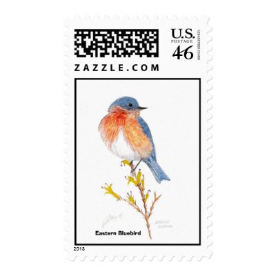 eastern bluebird, Eastern Bluebird Postage