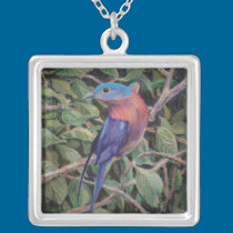 Eastern Bluebird Necklace