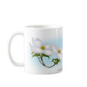 Eastern Bluebird with dogwood and redbud mugs