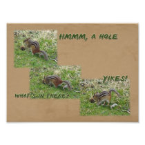 Eastern Chipmunk Discovers a Hole Photograph