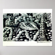 Eastern Diamondback Rattlesnake Print