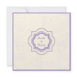 Eastern Inspired Wedding Invitation Purple &amp; Ivory