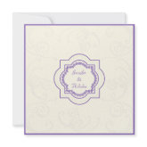 Eastern Inspired Wedding Invitation Purple & Ivory invitation