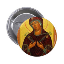 Eastern Orthodox Iconography the mother Pinback Buttons