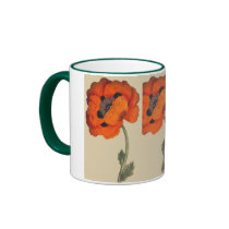 Eastern  Poppy mugs