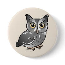 Eastern Screech Owl (Gray Phase) Buttons