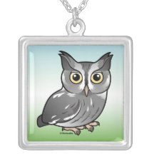 Eastern Screech Owl (Gray Phase) Pendant