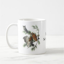 Eastern Screech Owl, John Audubon Coffee Mugs