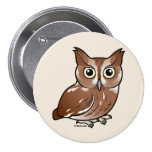 Eastern Screech Owl (Red Phase) Pinback Buttons