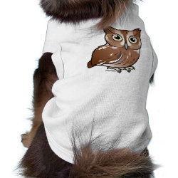 Eastern Screech Owl (Red Phase) Dog Sleeveless T-Shirt