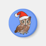 Eastern Screech Owl Santa Magnets