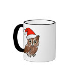 Eastern Screech Owl Santa Ringer Mug