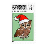 Eastern Screech Owl Santa Stamp