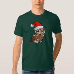 Eastern Screech Owl Santa Men's Basic American Apparel T-Shirt