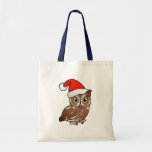 Eastern Screech Owl Santa Budget Tote
