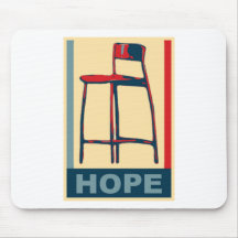 Eastwooding Invisible Obama Chair of Hope Mousepad