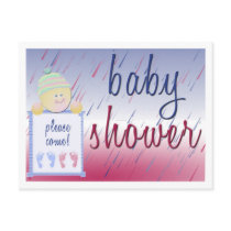 Easy baby shower postcard