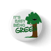 Easy Being Green Button by jiliandee Easy Being Green Button
