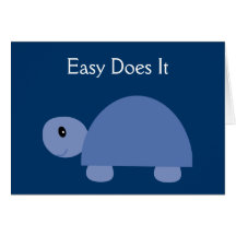 Easy Does It blue turtle recovery card