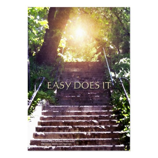 Easy Does It Steps Business Card (back side)