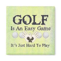 Easy Golf magnets by HobbyTees Easy Golf magnets