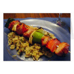 Easy Grilled Shish Kebab Recipe Note Card