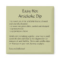 Easy Hot Artichoke Dip Recipe on a Magnet by susan52z Easy Hot Artichoke Dip Recipe on a Magnet