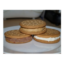 Easy Ice Cream Sandwiches Recipe Card Post Cards