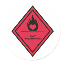 easy inflammable stickers
