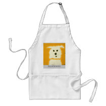 Easy on the mustard. apron