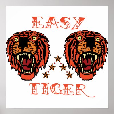 Easy Tiger Tattoo Punk Print by planespotting. our exclusive design!