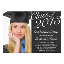 Easy to Customize Graduation Portrait Photo Party invitations