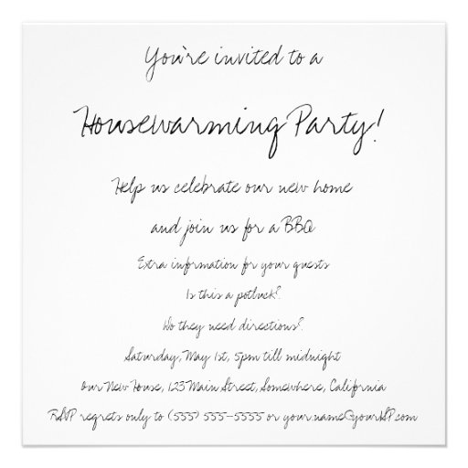 Easy to Customize Housewarming Party Invitation